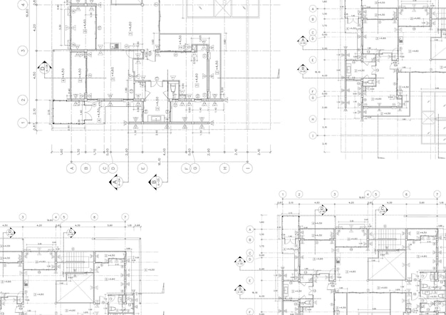 Pianta progettata edificio sul disegno