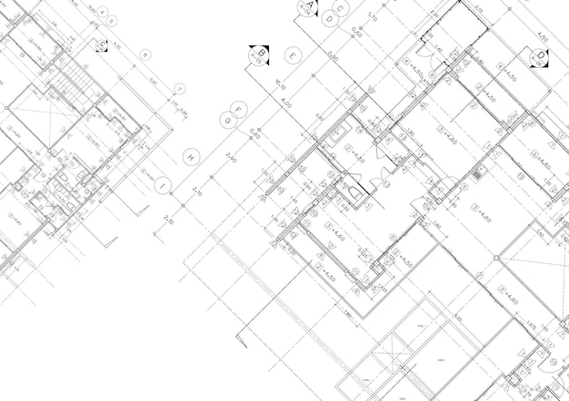 Pianta progettata edificio sul disegno