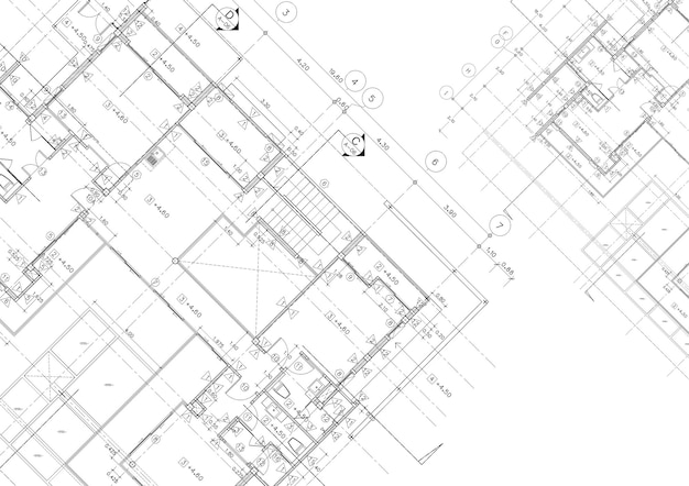 Pianta progettata edificio sul disegno