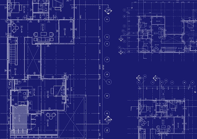 Pianta progettata edificio sul disegno