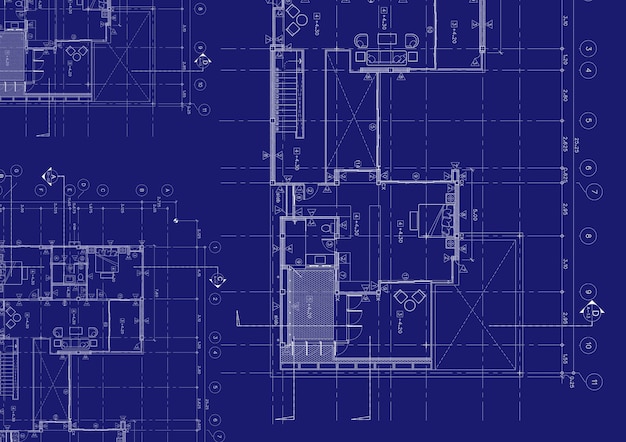 Pianta progettata edificio sul disegno