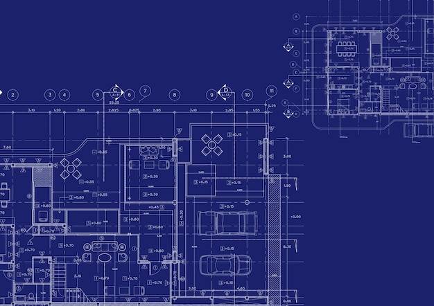 Pianta progettata edificio sul disegno