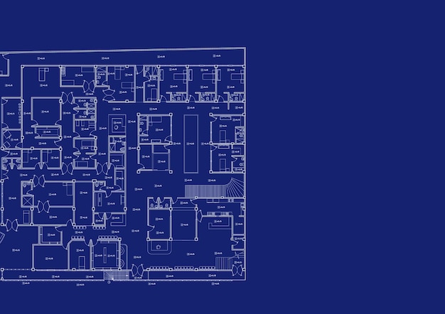 Pianta progettata edificio sul disegno