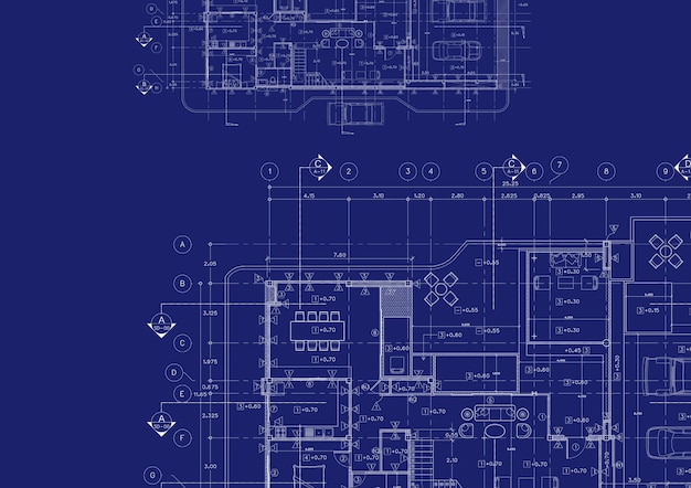 Pianta progettata edificio sul disegno