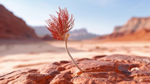 pianta secca nel deserto di wadi rum