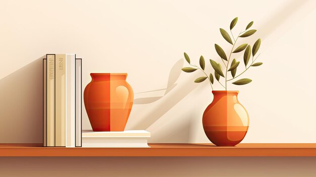Pianta verde in vaso su una pila di libri
