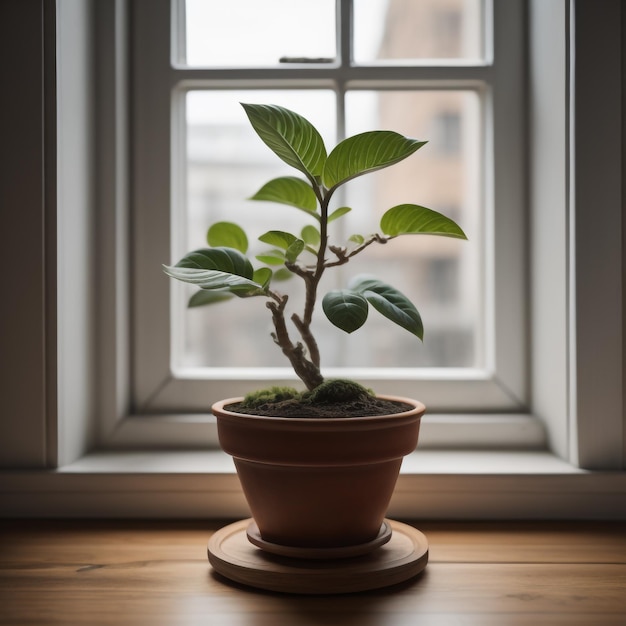 pianta verde in vaso