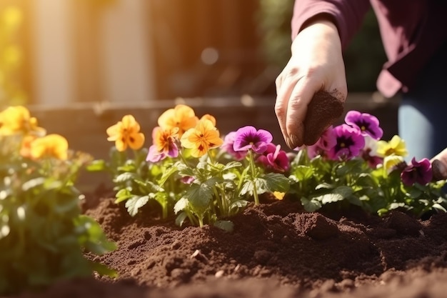 Piantare fiori funziona Spatola di fiori Genera Ai