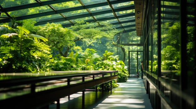 piante da giardino verdi in serra coperta