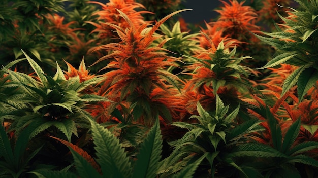 Piante di cannabis per giardini realizzate utilizzando strumenti di intelligenza artificiale generativa