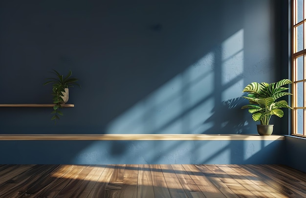 Piante in vaso su un tavolo di legno contro una parete