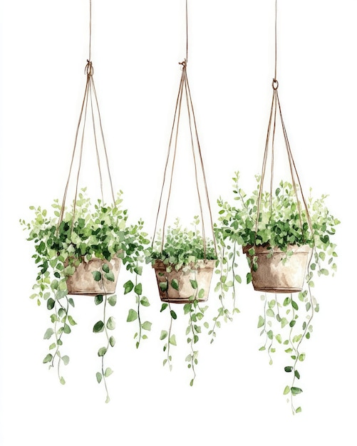 Piante pendenti con piante ornamentali rampicanti