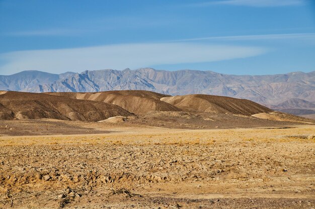 Pianure e strati di montagne nel parco della Death Valley