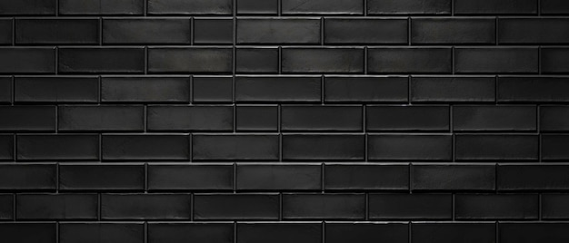 Piastrelle di mattoni neri per la metropolitana tessitura di pareti in ceramica sfondo di piastrelle larghe banner panorama disegno senza cuciture