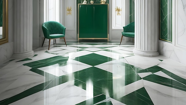 Piastrelle e pavimenti in marmo Premium dal design esclusivo con motivo verde con regolamento 8k
