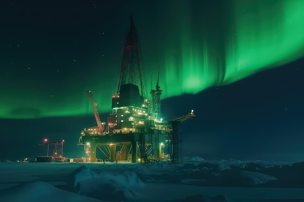 Piattaforma di produzione di petrolio e gas in Norvegia AI