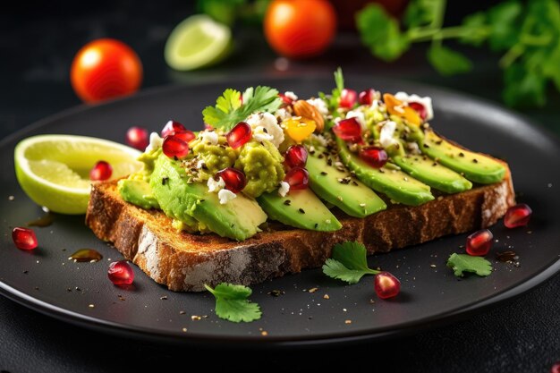 piatti di avocado fatti in casa piatto immagine alimentare di insalata di avocado