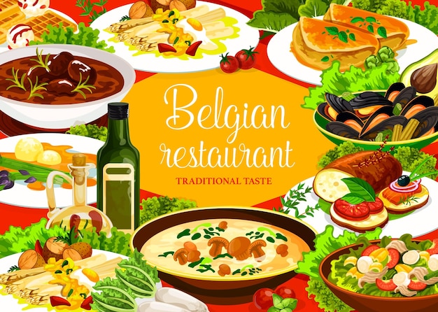 Piatti di cibo ristorante cucina belga