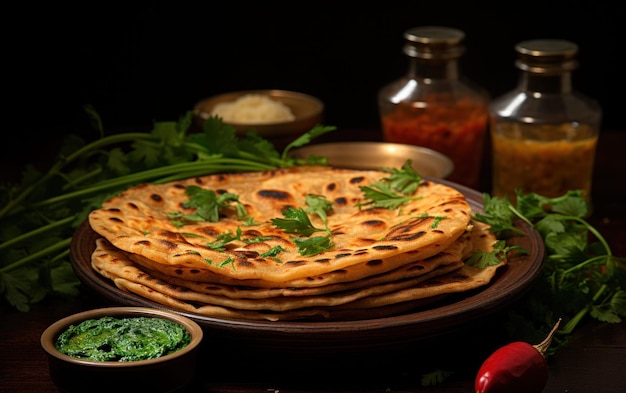 Piatto da colazione popolare in Kerala Parotta o Paratha