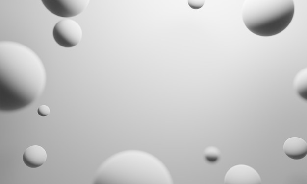 Piatto della sfera del cerchio della bolla della sfera di fondo per la rappresentazione dell'illustrazione 3d di scena astratta della carta da parati del prodotto cosmetico