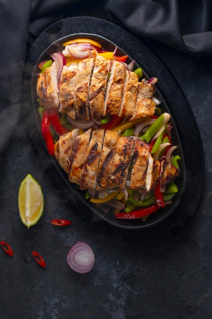 Piatto di fajita di pollo