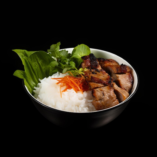 Piatto di tagliatella di vermicelli di riso freddo vietnamita