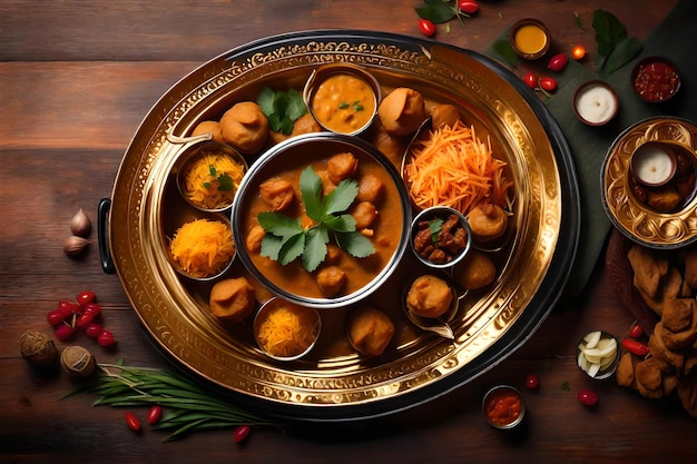 Piatto tradizionale indiano per festeggiare Diwali