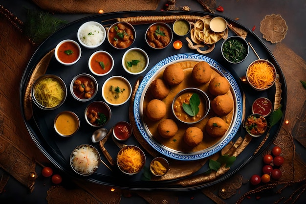 Piatto tradizionale indiano per festeggiare Diwali