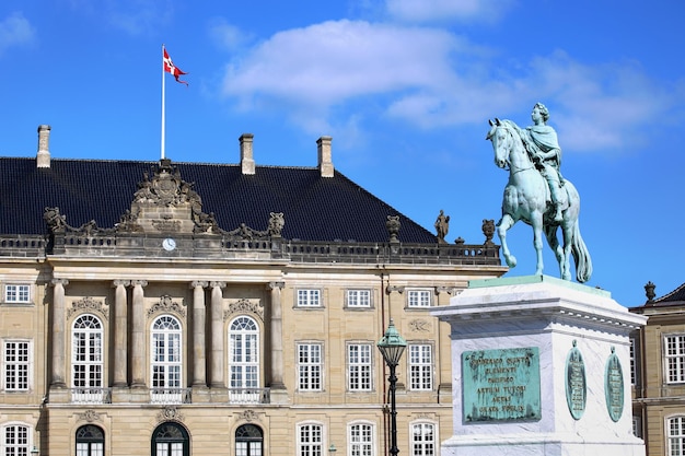 Piazza Amalienborg a Copenaghen in Danimarca