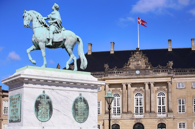 Piazza Amalienborg a Copenaghen in Danimarca