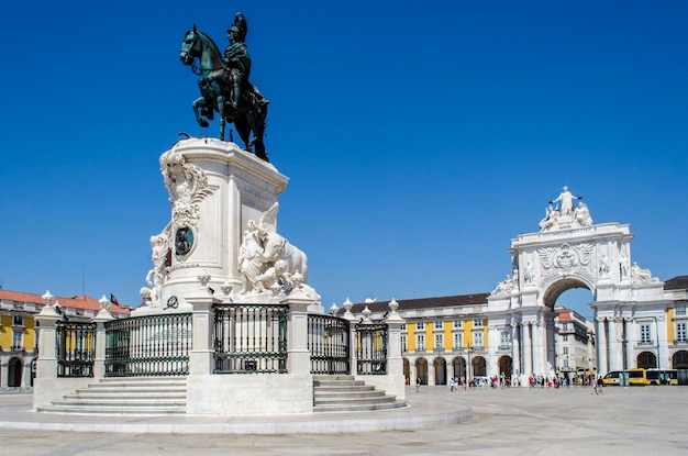 Piazza del Commercio a Lisbona Portogallo