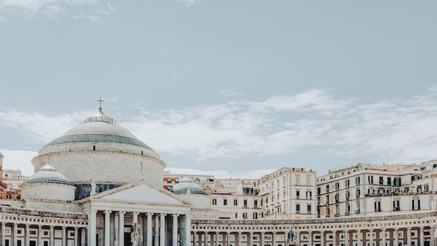 Piazza del Plebiscito, piazza pubblica nel centro di Napoli, Italia