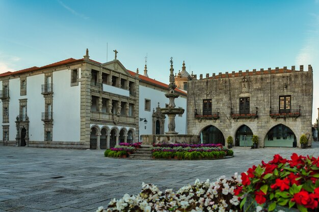 Piazza della Repubblica nella città di Viana do Castelo nel Minho Portugal