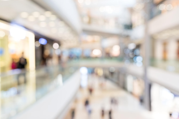 Piazza dello shopping in stile bokeh