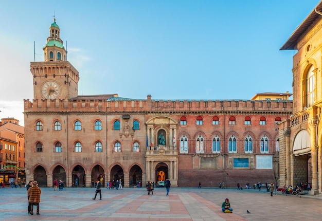 Piazza Maggiore a Bologna Emilia Romagna Italia