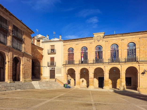 Piazza principale di Alcaraz nella provincia di Albacete