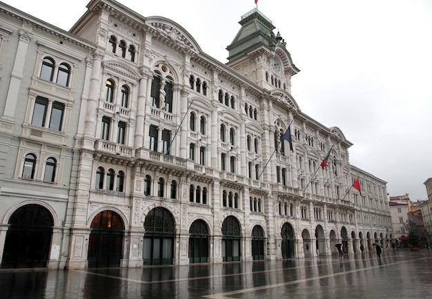 Piazza Unita a Trieste Italia