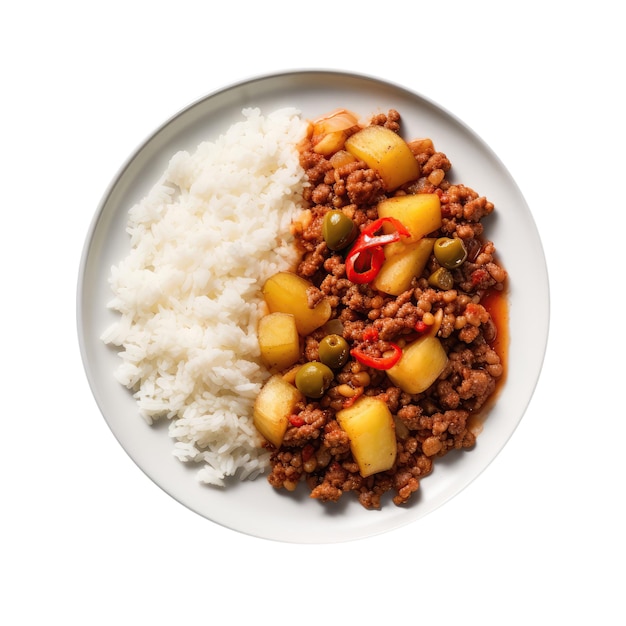 Picadillo Cucina Cubana Sul Piatto Bianco