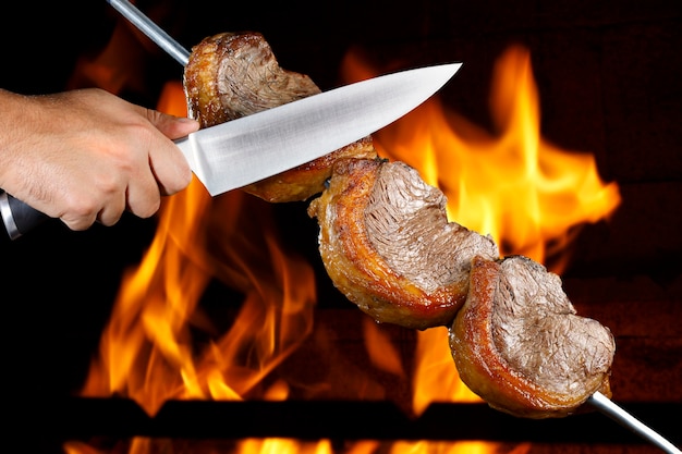 Picanha, barbecue tradizionale brasiliano.