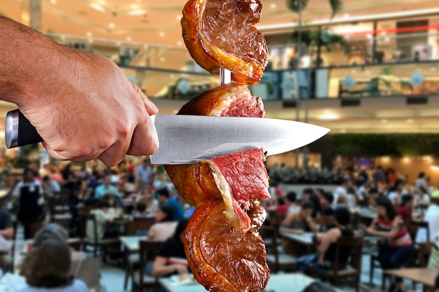 Picanha, barbecue tradizionale brasiliano.