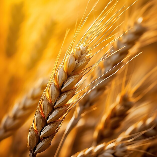 Picchi di grano maturo al sole