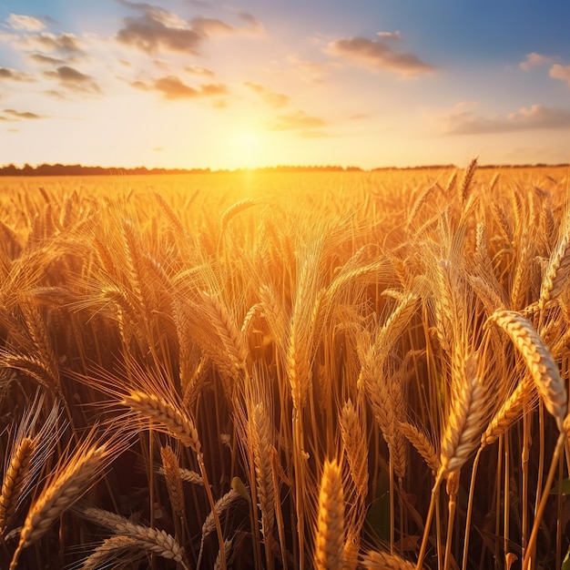 Picchi di grano maturo al sole