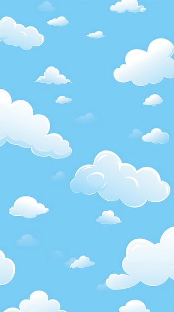 Piccola carta da parati per cellulari a nuvola di cartoni animati