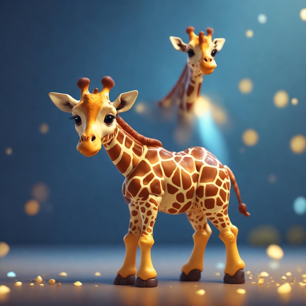 piccola giraffa animata 3D iper-realistica