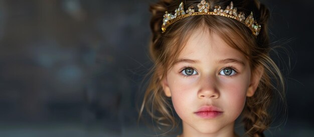 Piccola ragazza che indossa una tiara