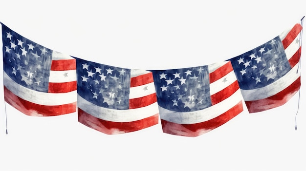 Piccole bandiere patriottiche degli Stati Uniti