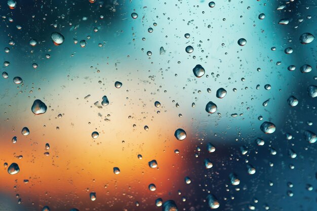 Piccole di pioggia digitali su vetro trasparente