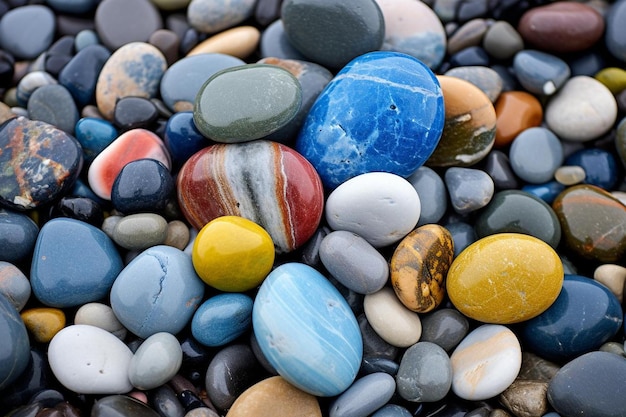 Piccole rocce su una spiaggia