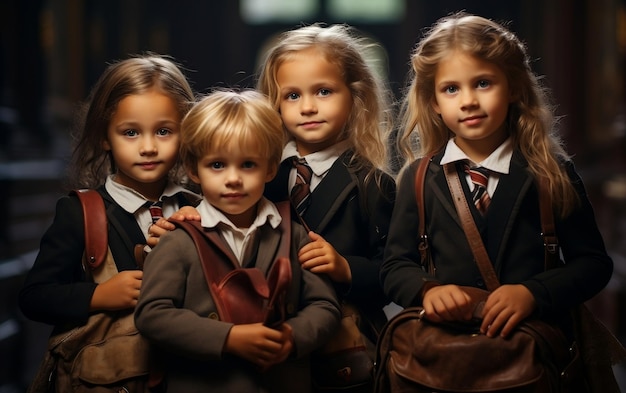 Piccoli studenti tornano a scuola AI