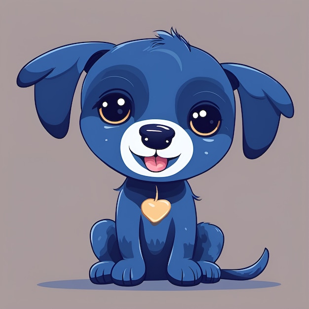Piccolo cagnolino sorridente dei cartoni animati